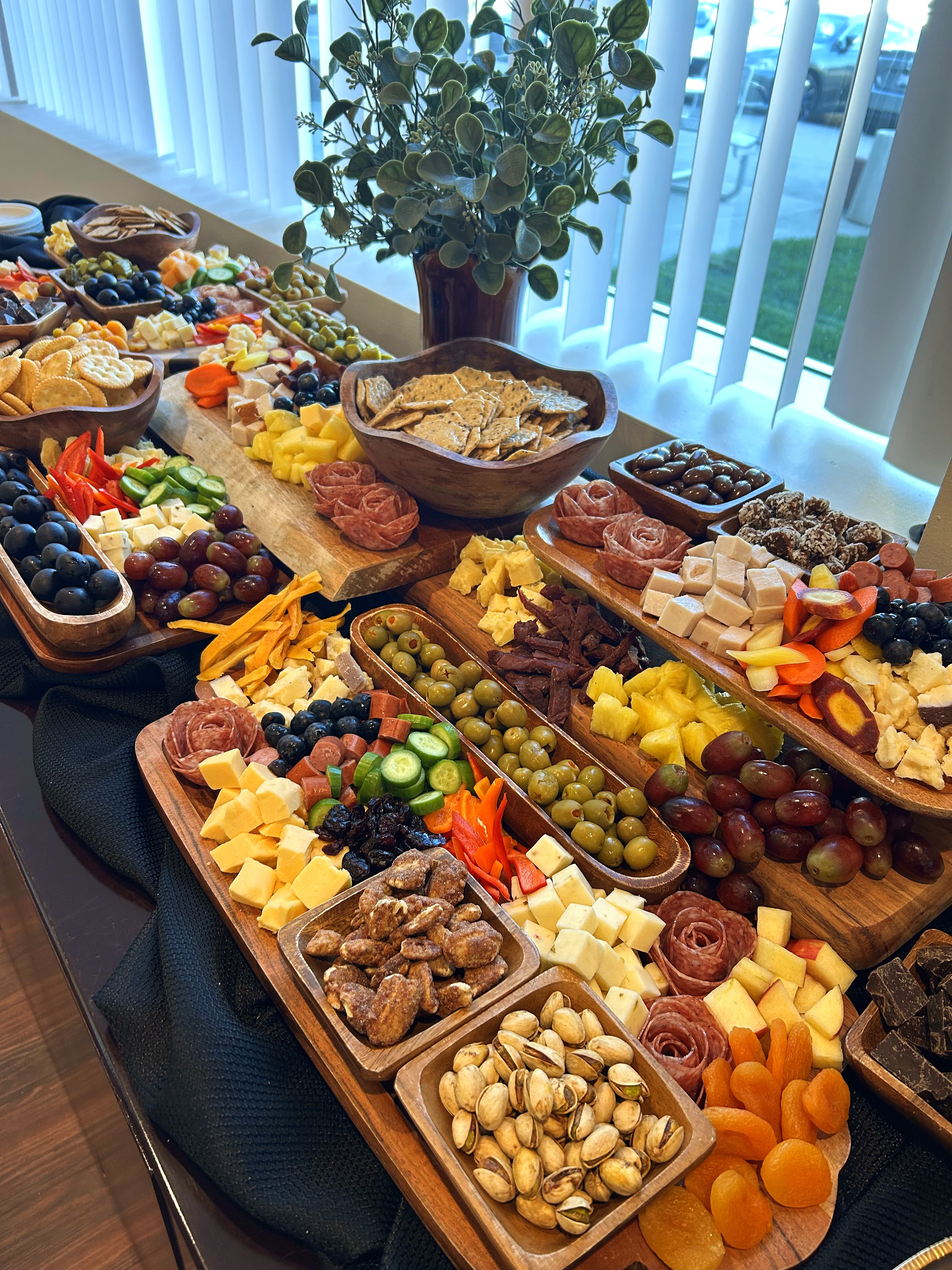 Grazing table catered by charQterie