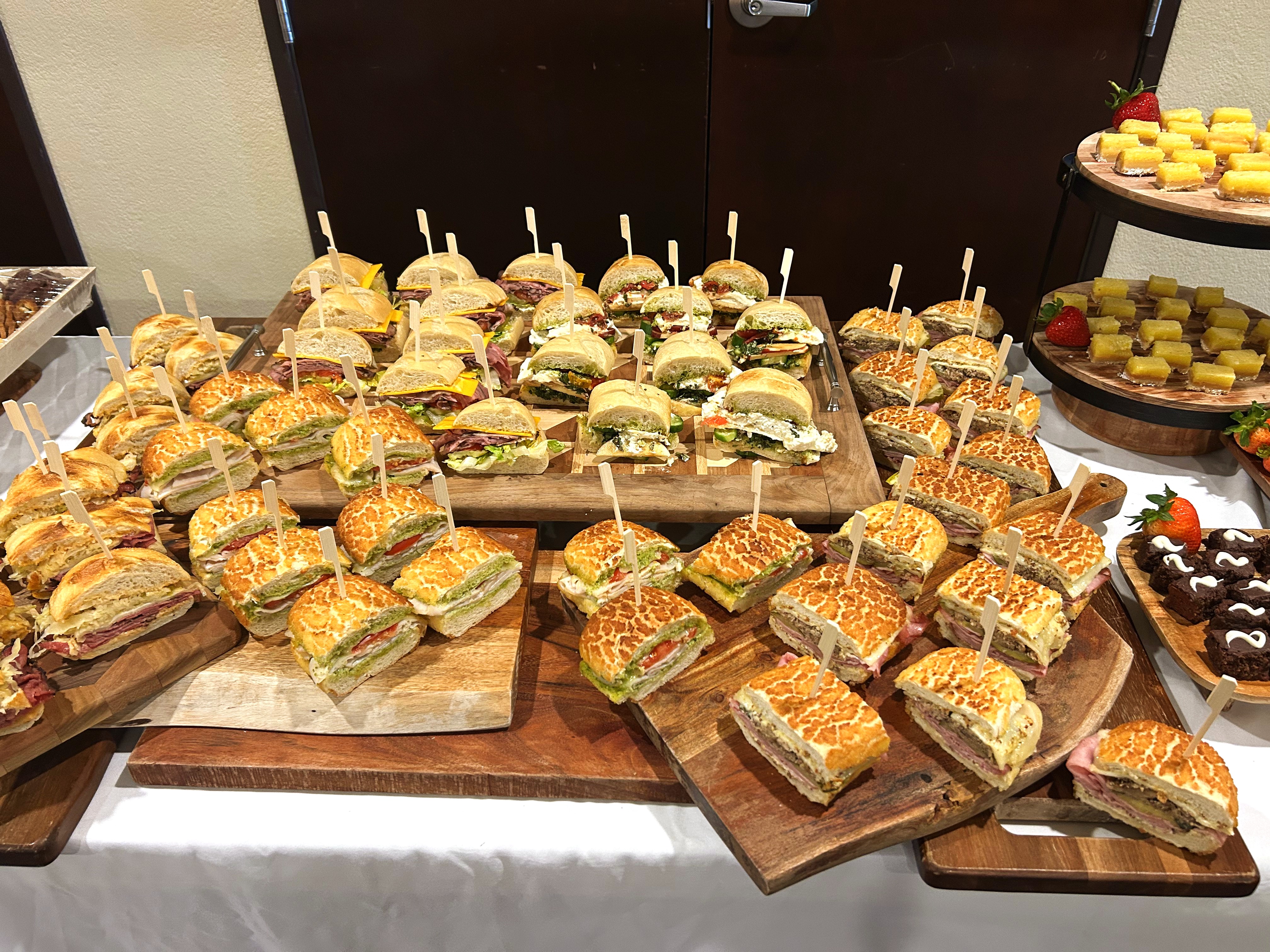 Charcuterie spread catered for a private celebration